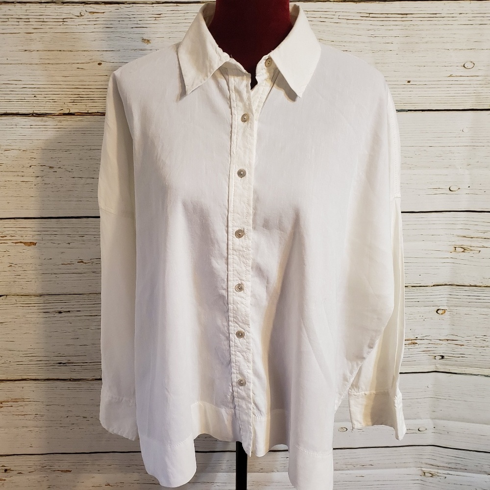 Eileen Fisher organic linen blend tunic